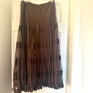 Karen Kane Tiered Lace Cotton Skirt Size L